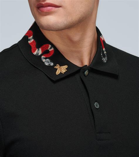 gucci dress shirt collar|Gucci polo snake collar.